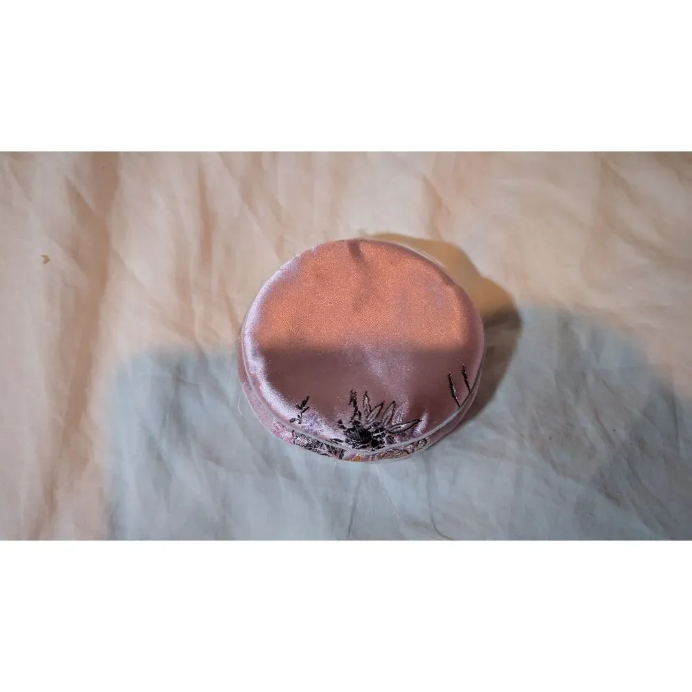 Pink Round Silk Change Purse